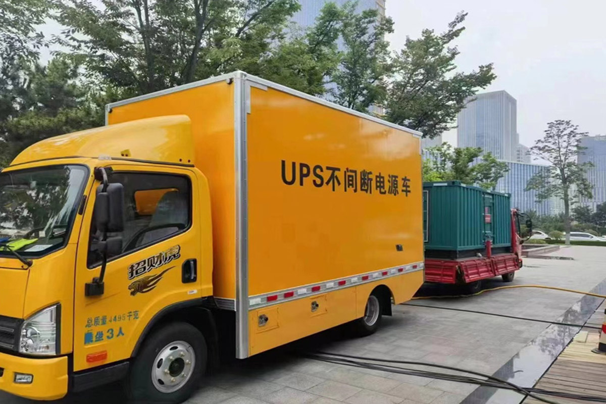 洪梅镇发电机租赁施工现场