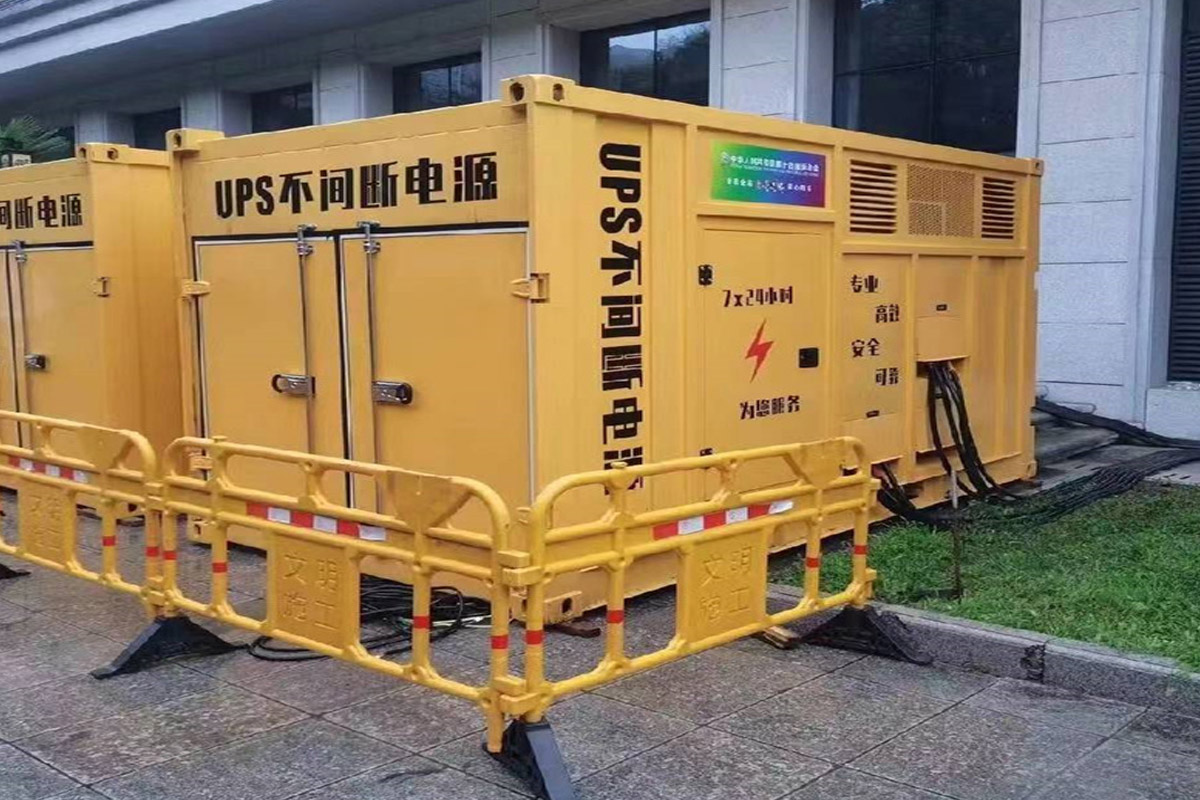 洪梅镇发电机租赁施工现场