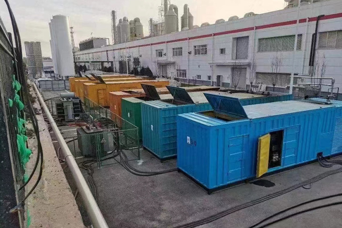 洪梅镇发电机租赁施工现场